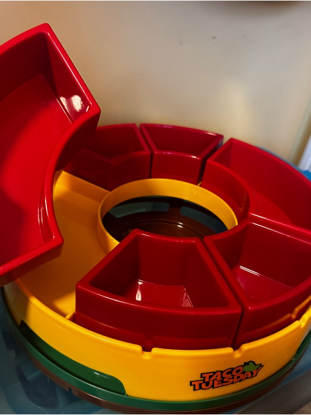 Taco Serving Lazy Susan Tray w/Removable Inserts - Picture 3 of 3
